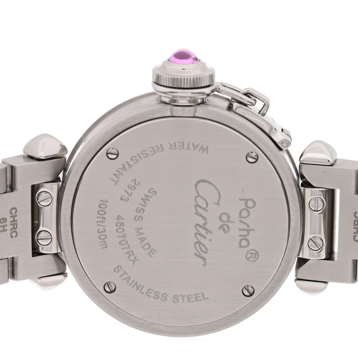 Cartier Stainless Steel 27mm Miss Pasha Quartz Watch Pink 4 of 4