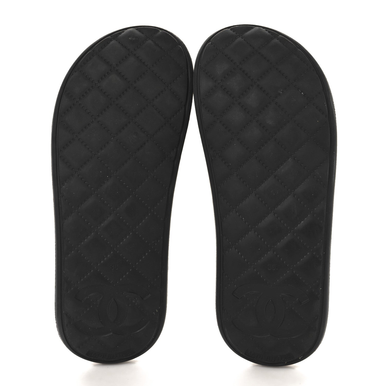 Chanel Thermoplastic PVC Camellia Mule Sandals 36 Black Ivory 6 of 10