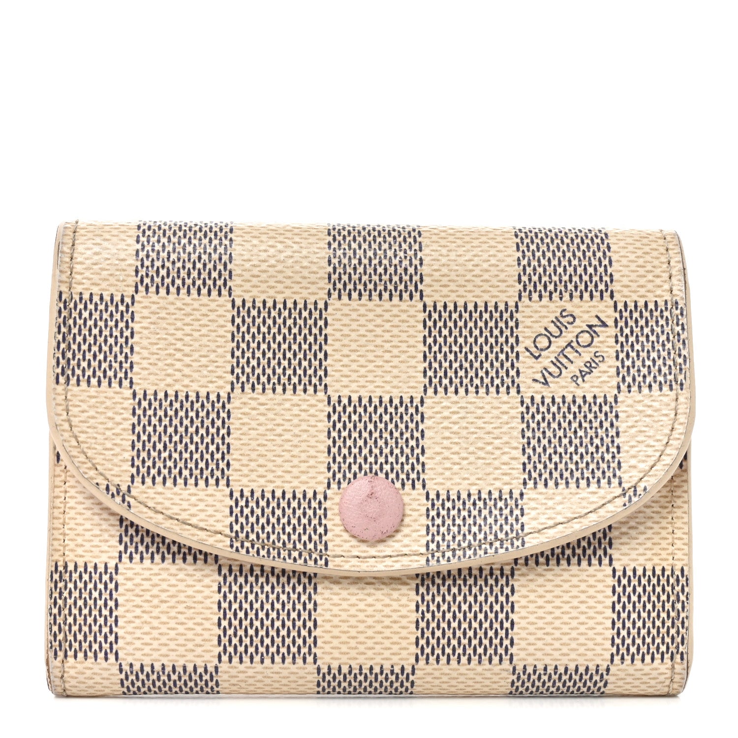 Louis Vuitton Damier Azur Rosalie Coin Purse Rose Ballerine 1 of 8
