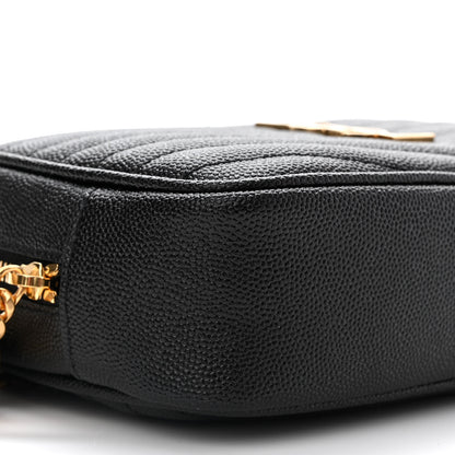 Saint Laurent Grain De Poudre Matelasse Monogram Mini Lou Camera Bag Black 9 of 11