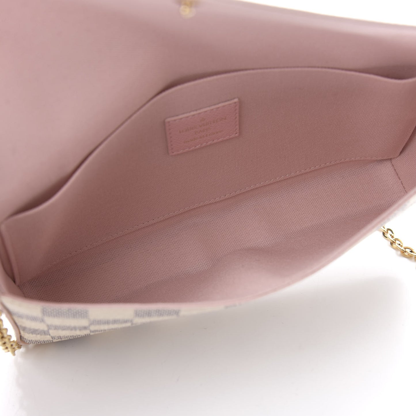 Damier Azur Calfskin Pochette Felicie Eau de Rose