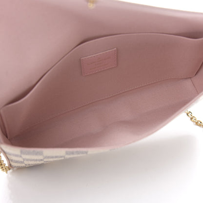 Louis Vuitton Damier Azur Calfskin Pochette Felicie Eau de Rose 5 of 9