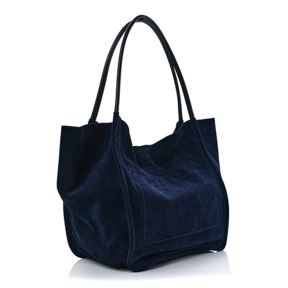 Proenza Schouler Suede Extra Large Tote Navy 2 of 9