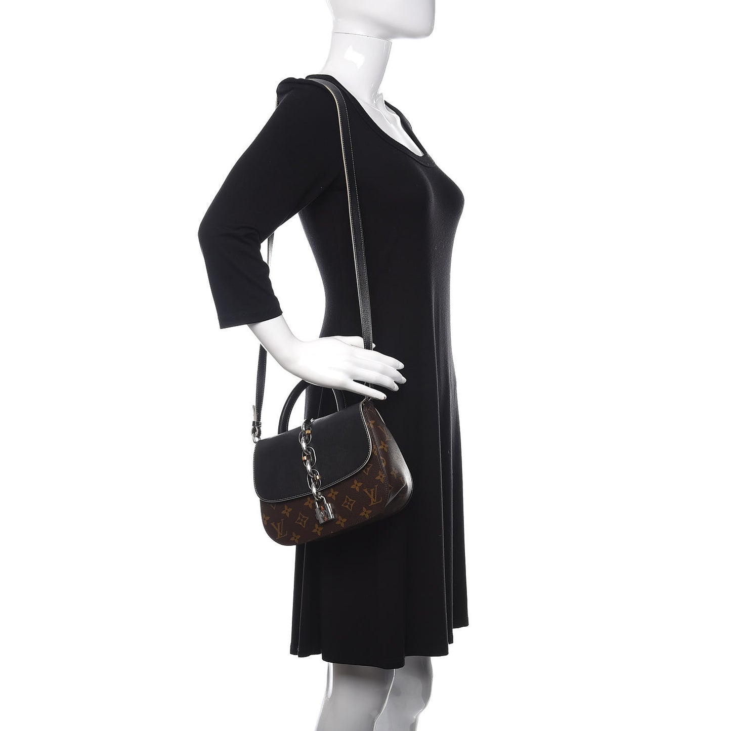 Calfskin Monogram Chain It Bag PM Black