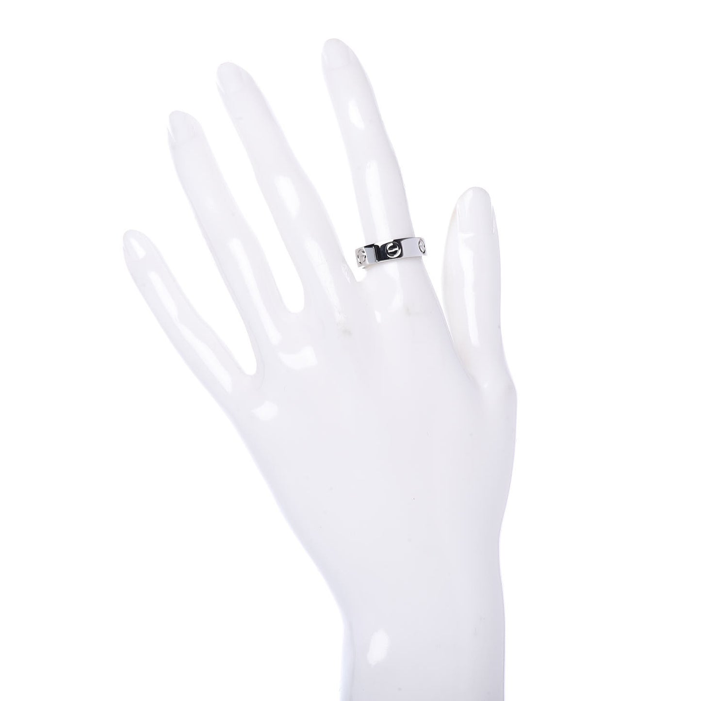 18K White Gold 5.5mm LOVE Ring 53 6.25