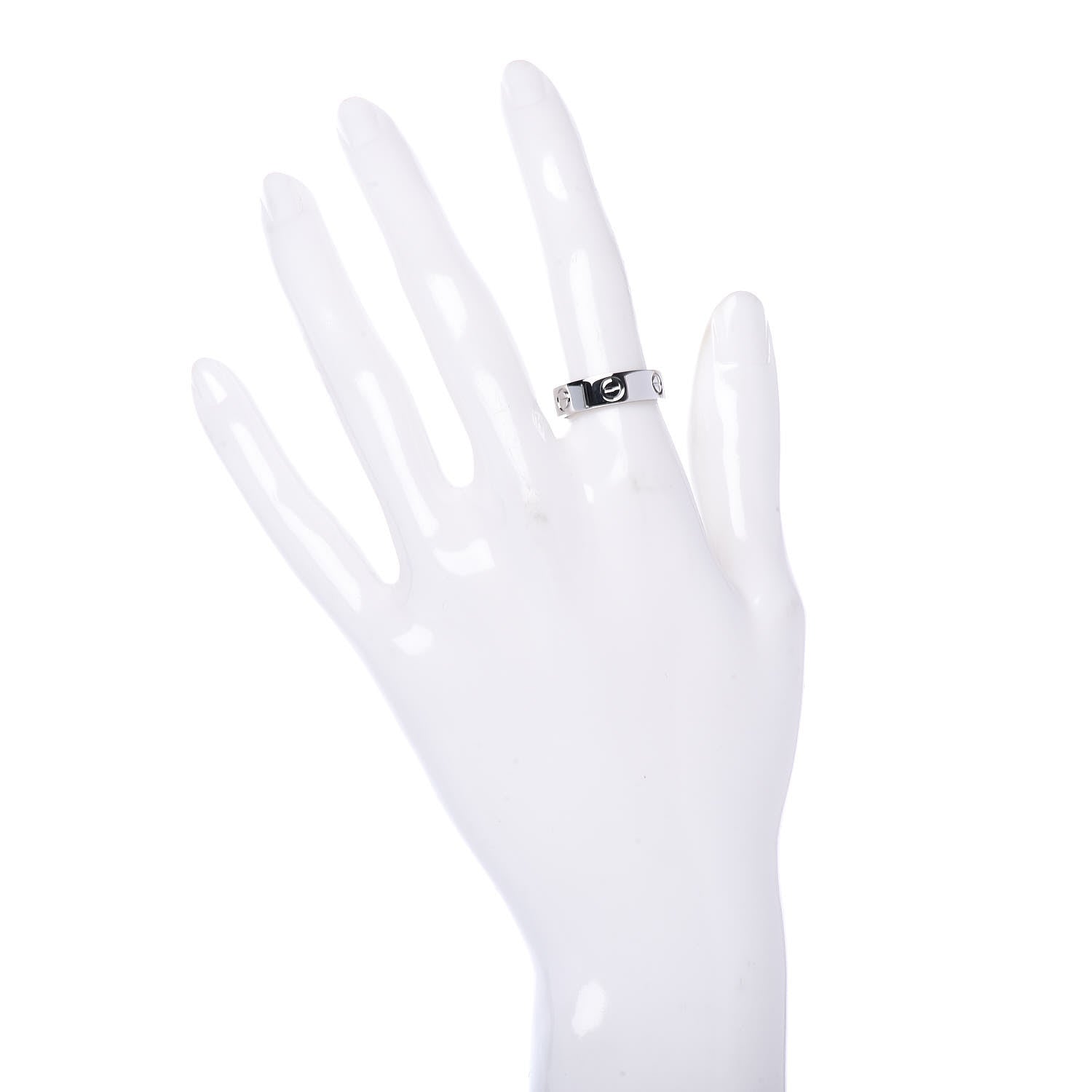 Cartier 18K White Gold 5.5mm LOVE Ring 53 6.25 2 of 6