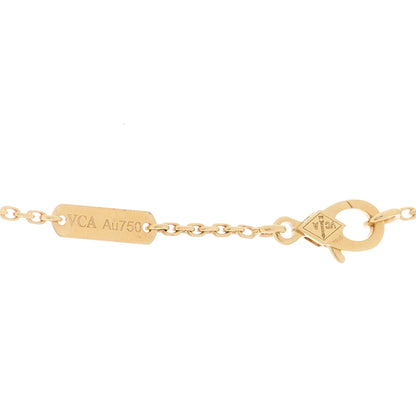 Van Cleef & Arpels 18K Yellow Gold Guilloche Vintage Alhambra Pendant Necklace 5 of 6