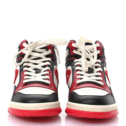 Gucci Dali Calfskin Mesh Women's Mac80 Hightop Sneakers 35.5 Red White Black 3 of 8