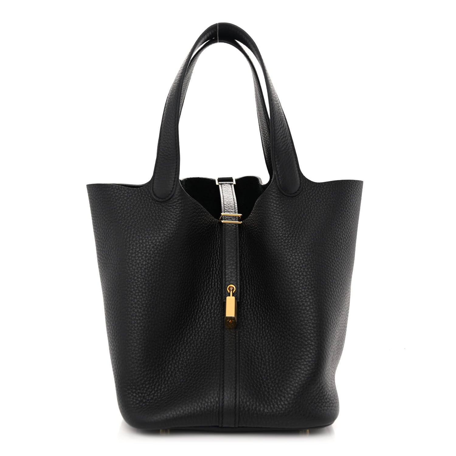 Hermes Taurillon Clemence Picotin Lock 22 MM Black 1 of 10