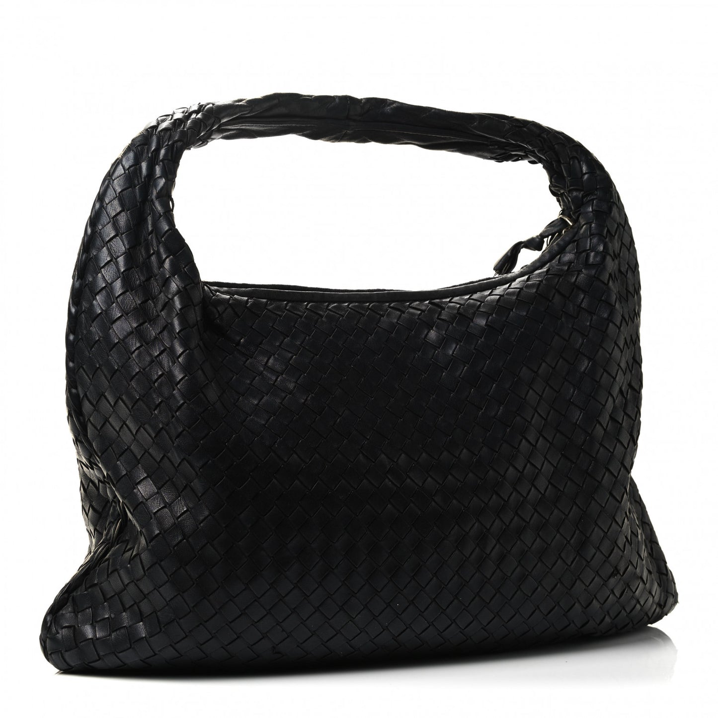 Nappa Intrecciato Large Veneta Hobo Black