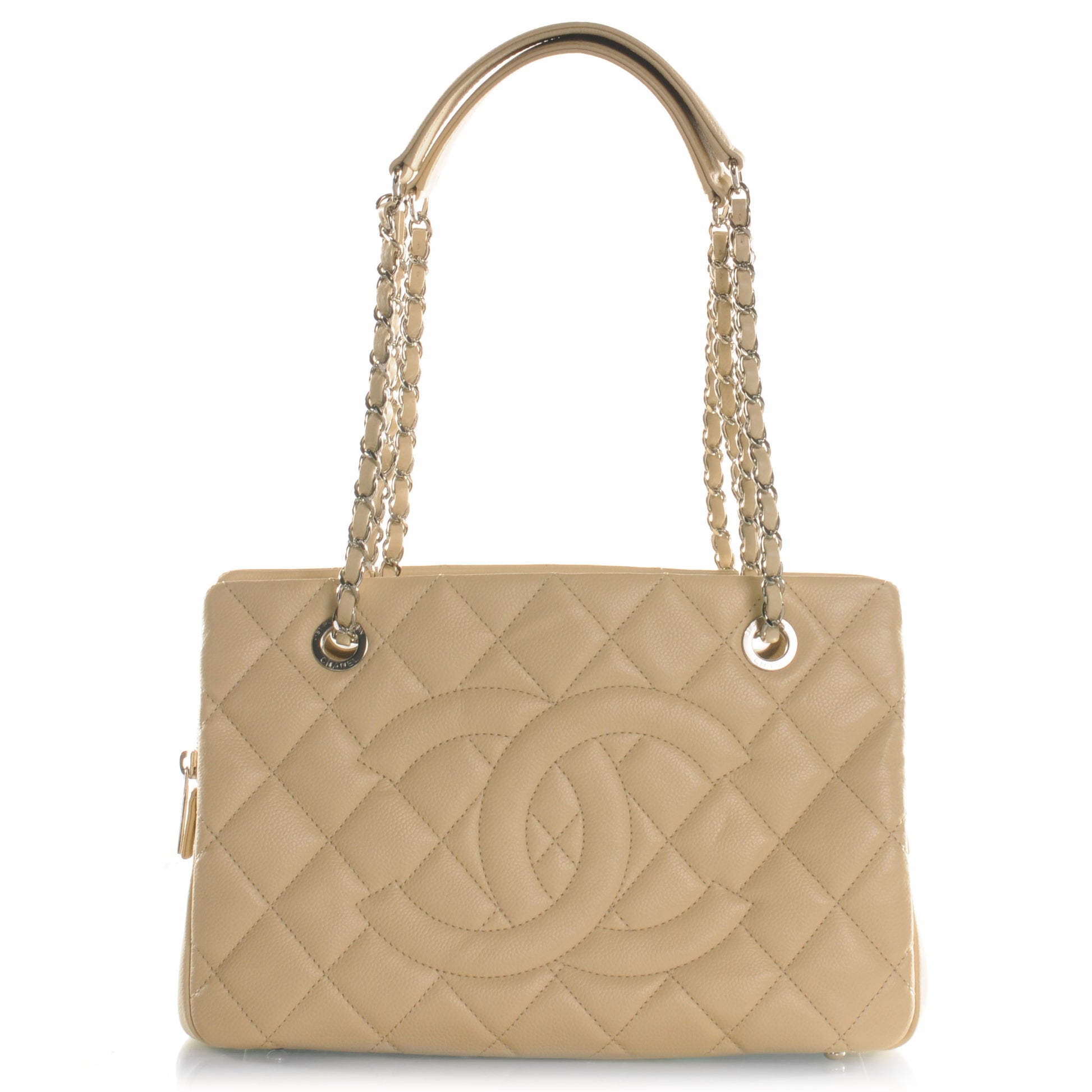 Chanel Caviar Timeless CC Shopping Tote Beige 1 of 7