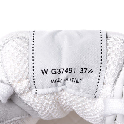 Chanel Calfskin Mesh Lycra Suede Womens Logo Sneakers 37.5 White 10 of 11