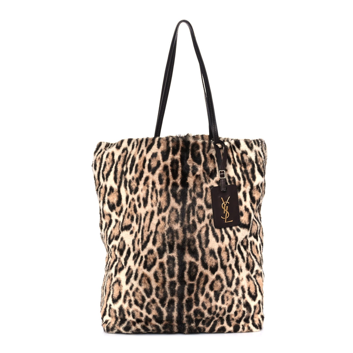 Saint Laurent Leopard Calf Hair Tote 1 of 8