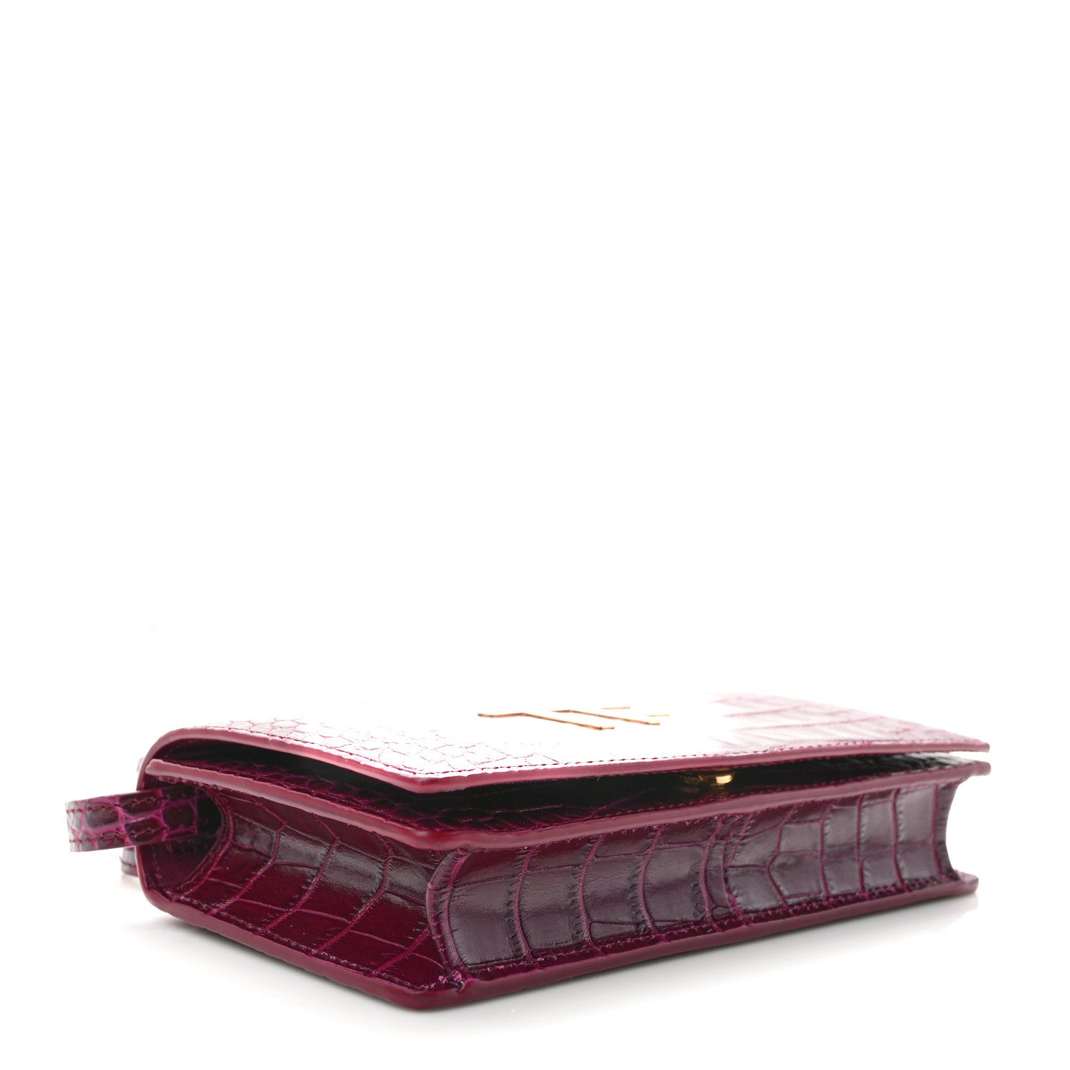 Tom Ford Crocodile Embossed Calfskin TF Mini Bag Cranberry 4 of 14