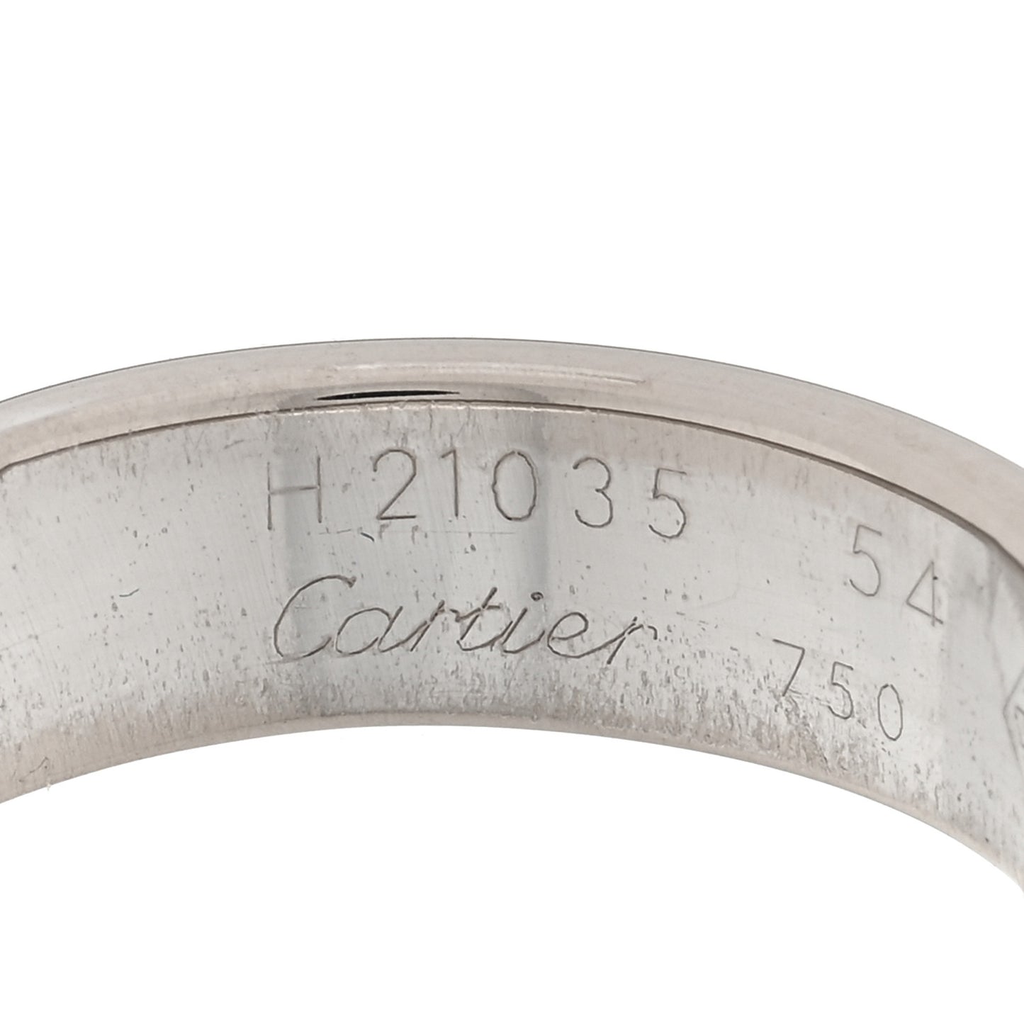18K White Gold 5.5mm LOVE Ring 54 6.75