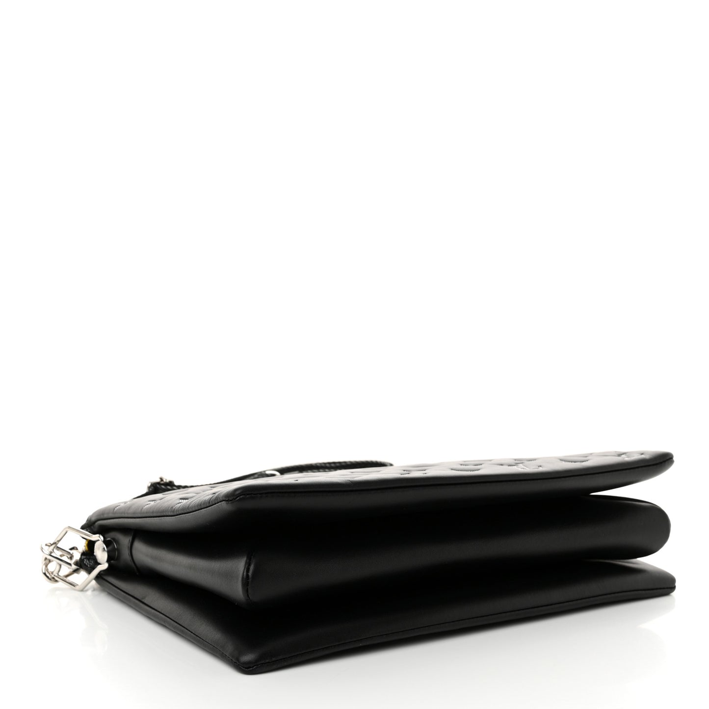 Lambskin Embossed Monogram Coussin MM Black Gray