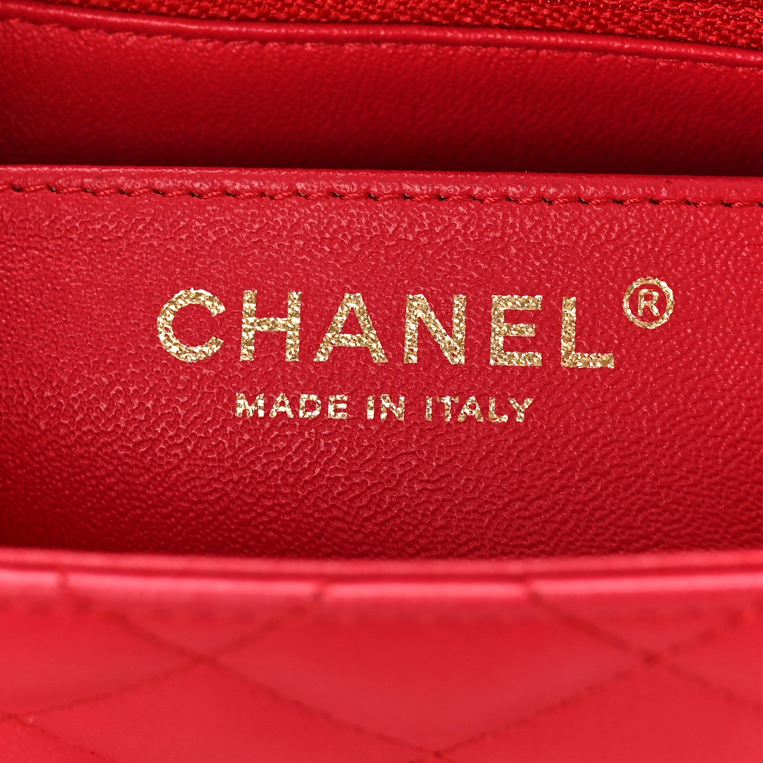 Chanel Lambskin Quilted Mini Square Flap Red 6 of 9