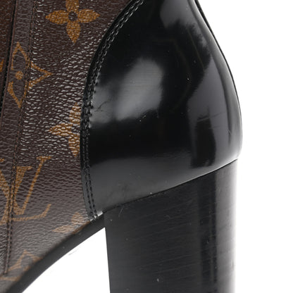 Louis Vuitton Patent Calfskin Monogram Star Trail Ankle Boots 37.5 Black 10 of 12