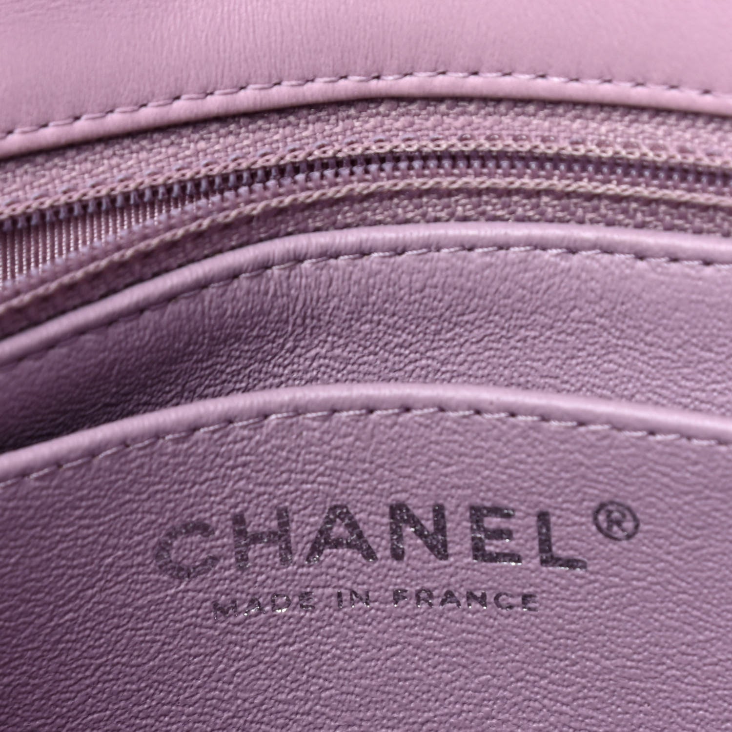 Chanel Lambskin Quilted Mini Square Flap Light Purple 6 of 9