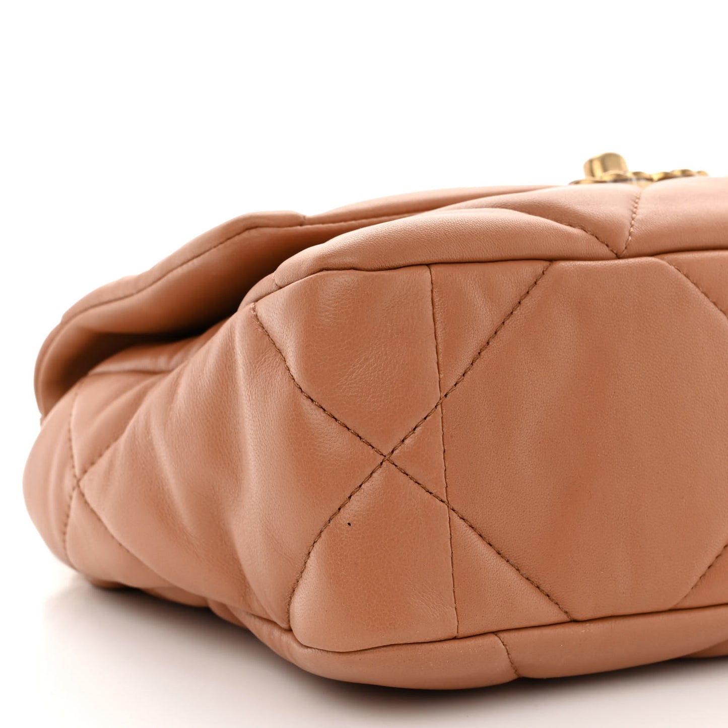 Lambskin Quilted Medium Chanel 19 Flap Brown