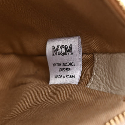 MCM Calfskin Ottomar Mini Aren Chain Crossbody Bag Oatmeal 6 of 8
