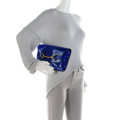 Gucci Patent Large Bright Bit Clutch Deep Zaffiro 2 of 7
