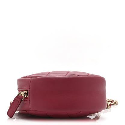 Chanel Lambskin Quilted Round Clutch With Chain Pink 4 of 10
