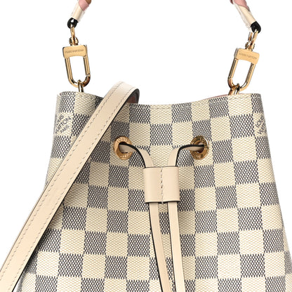 Louis Vuitton Damier Azur Braided Neonoe BB Pink 8 of 10