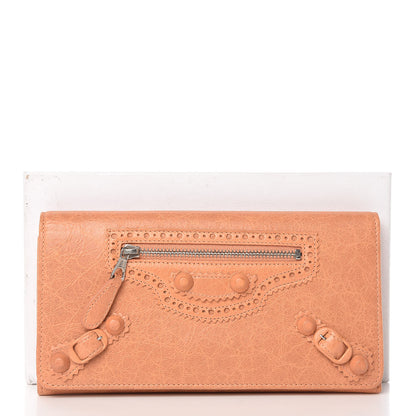 Balenciaga Agneau Giant Brogues Hardware Money Wallet Rose Blush 7 of 7