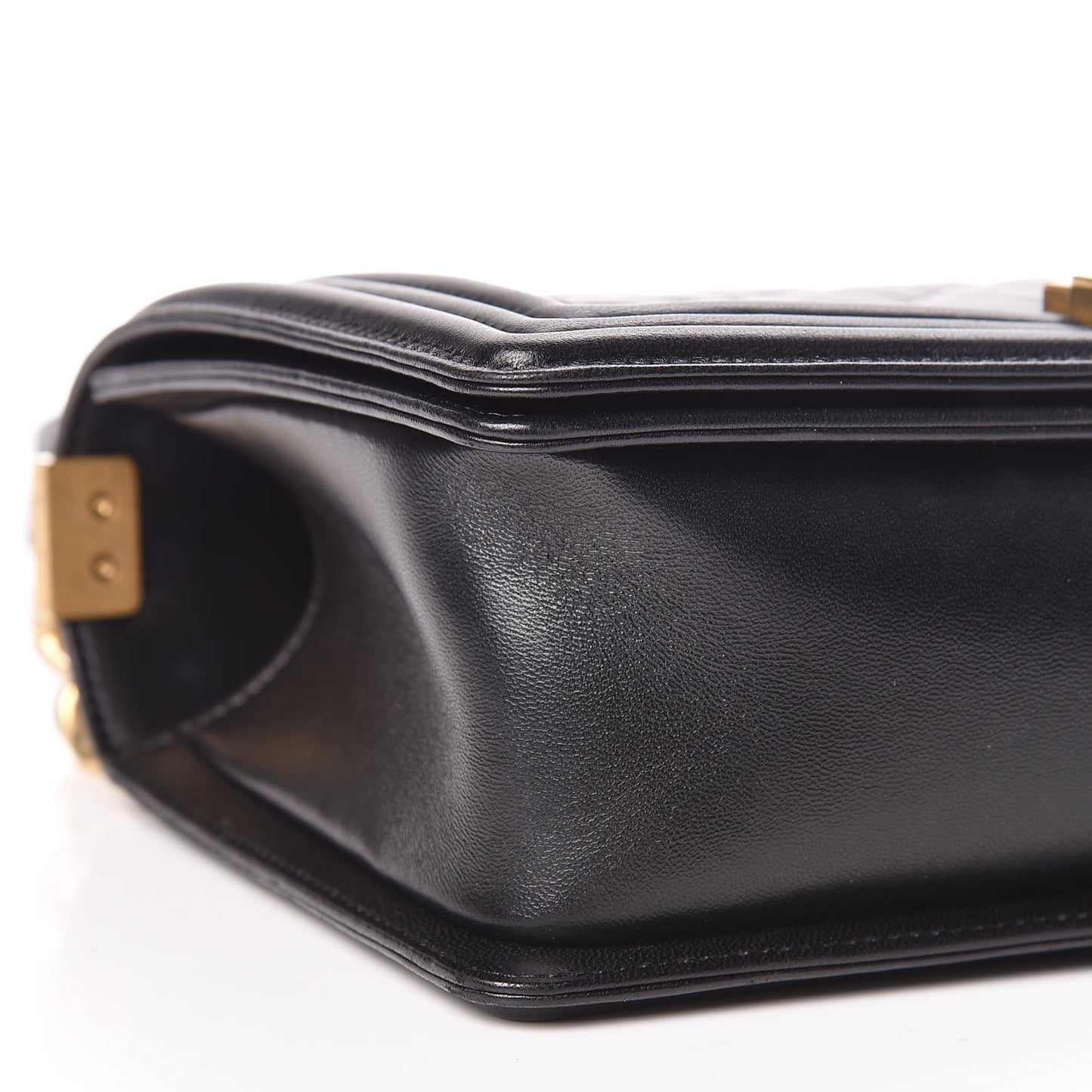Lambskin Quilted Medium Boy Flap Black