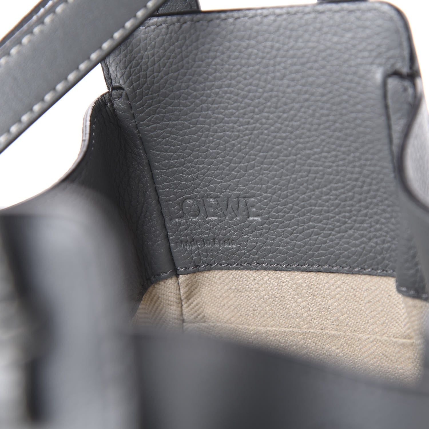 Loewe Calfskin Mini Hammock Shoulder Bag Anthracite 8 of 10