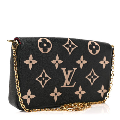 Louis Vuitton Empreinte Monogram Giant Felicie Pochette Black Beige 3 of 9