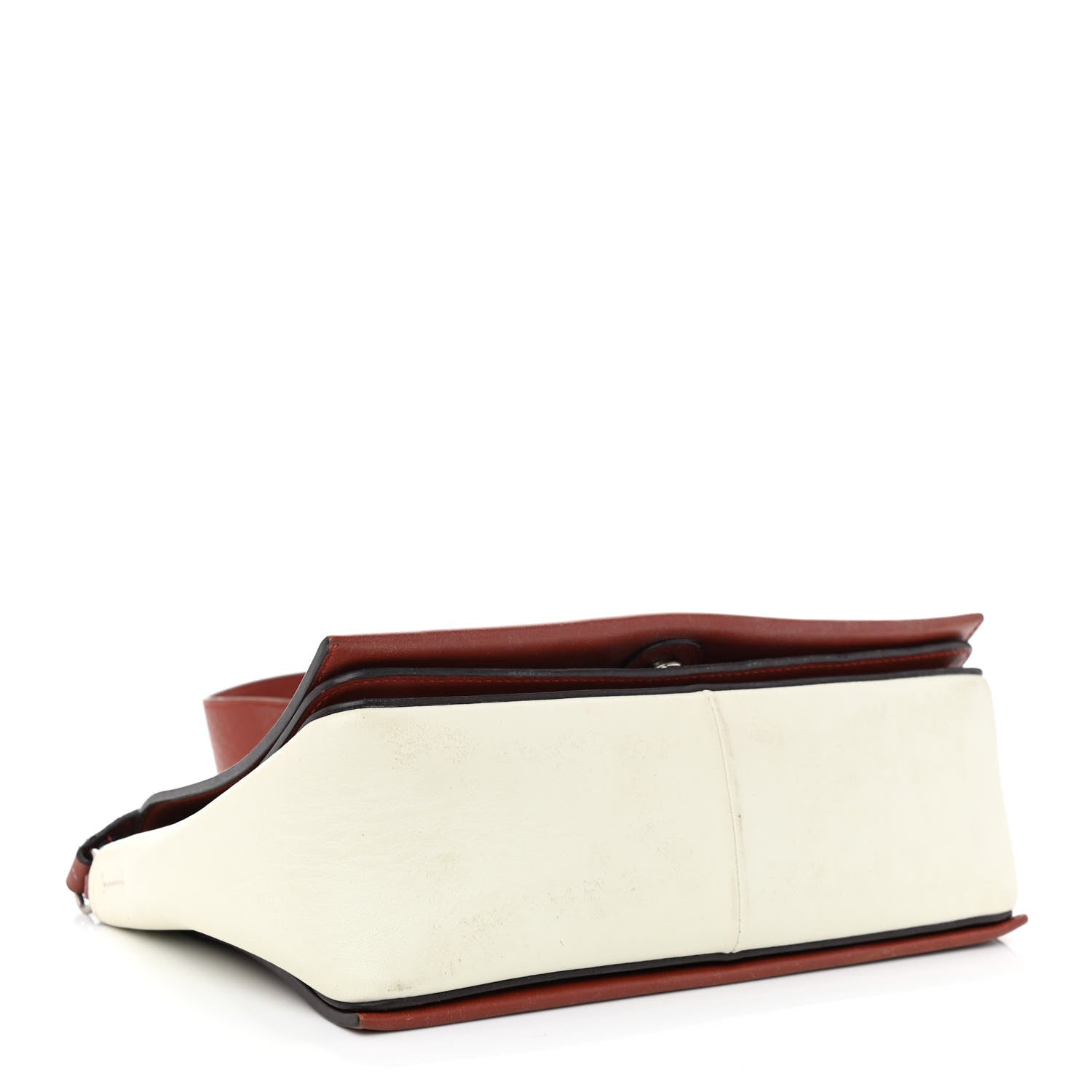 Celine Shiny Smooth Calfskin Medium Frame Shoulder Bag Maple White 4 of 11