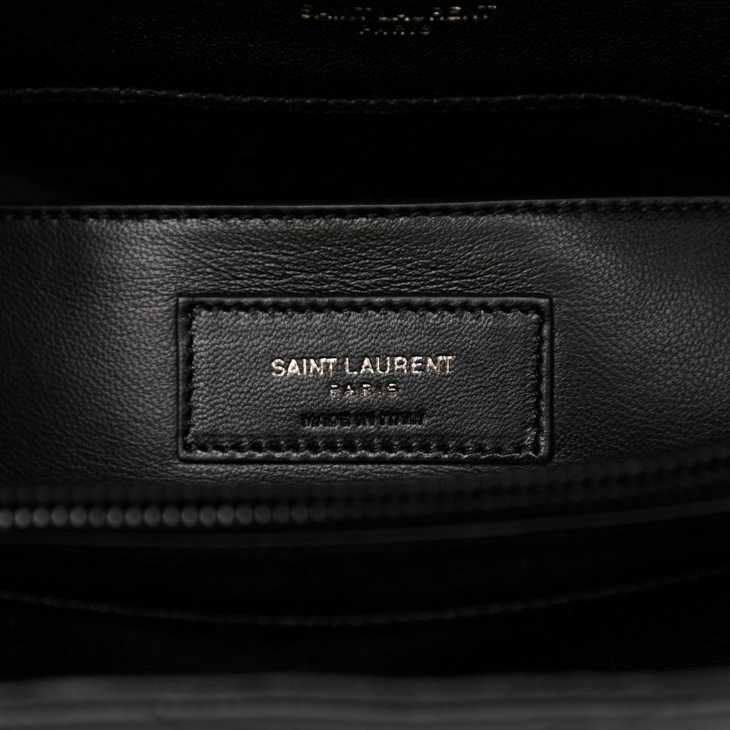 Saint Laurent Sheepskin Matelasse Chevron Monogram Monochrome Large College Satchel Black 6 of 9