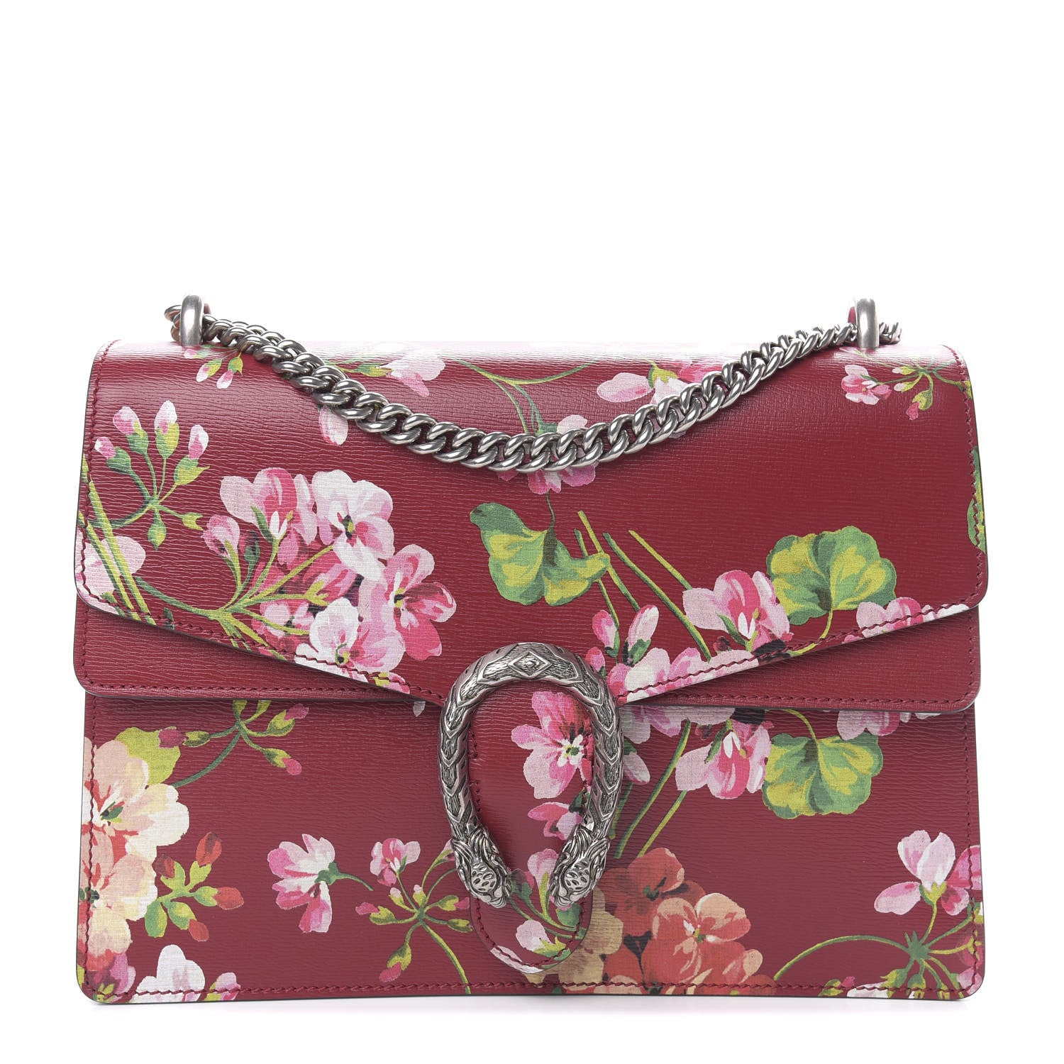 Gucci Calfskin Blooms Print Medium Dionysus Shoulder Bag Romantic Cherry Multicolor 1 of 10