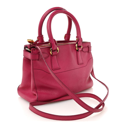 Salvatore Ferragamo Hammered Calfskin Batik Tote Pink 3 of 12