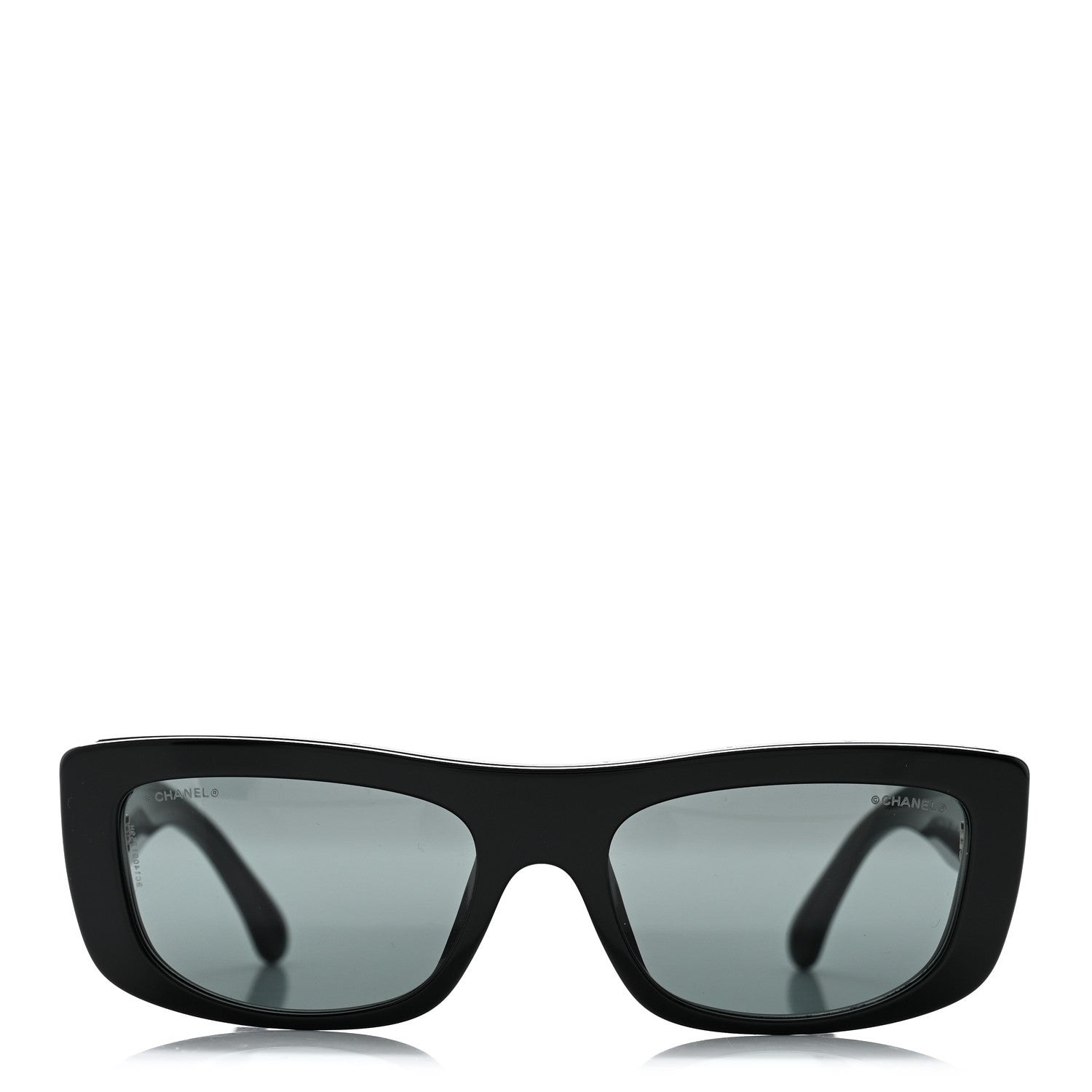 Chanel Acetate Rectangle Sunglasses 5559-A Black 2 of 8