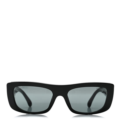 Chanel Acetate Rectangle Sunglasses 5559-A Black 2 of 8