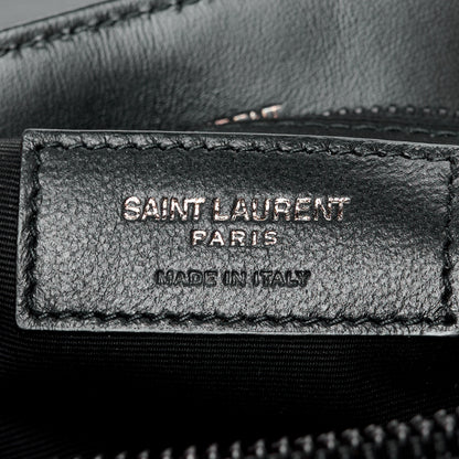 Saint Laurent Calfskin Y Quilted Monogram Monochrome Medium Loulou Chain Satchel Black 7 of 11
