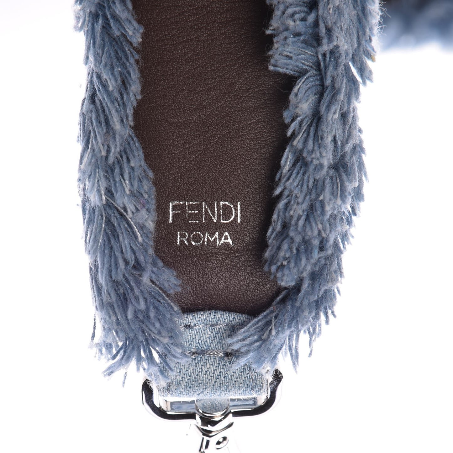 Denim Fringe Studded Strap You Blue Multicolor
