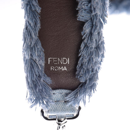 Fendi Denim Fringe Studded Strap You Blue Multicolor 3 of 3
