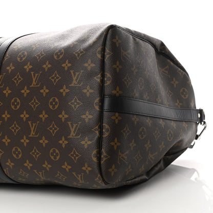 Louis Vuitton Monogram Macassar Keepall Bandouliere 55 10 of 13