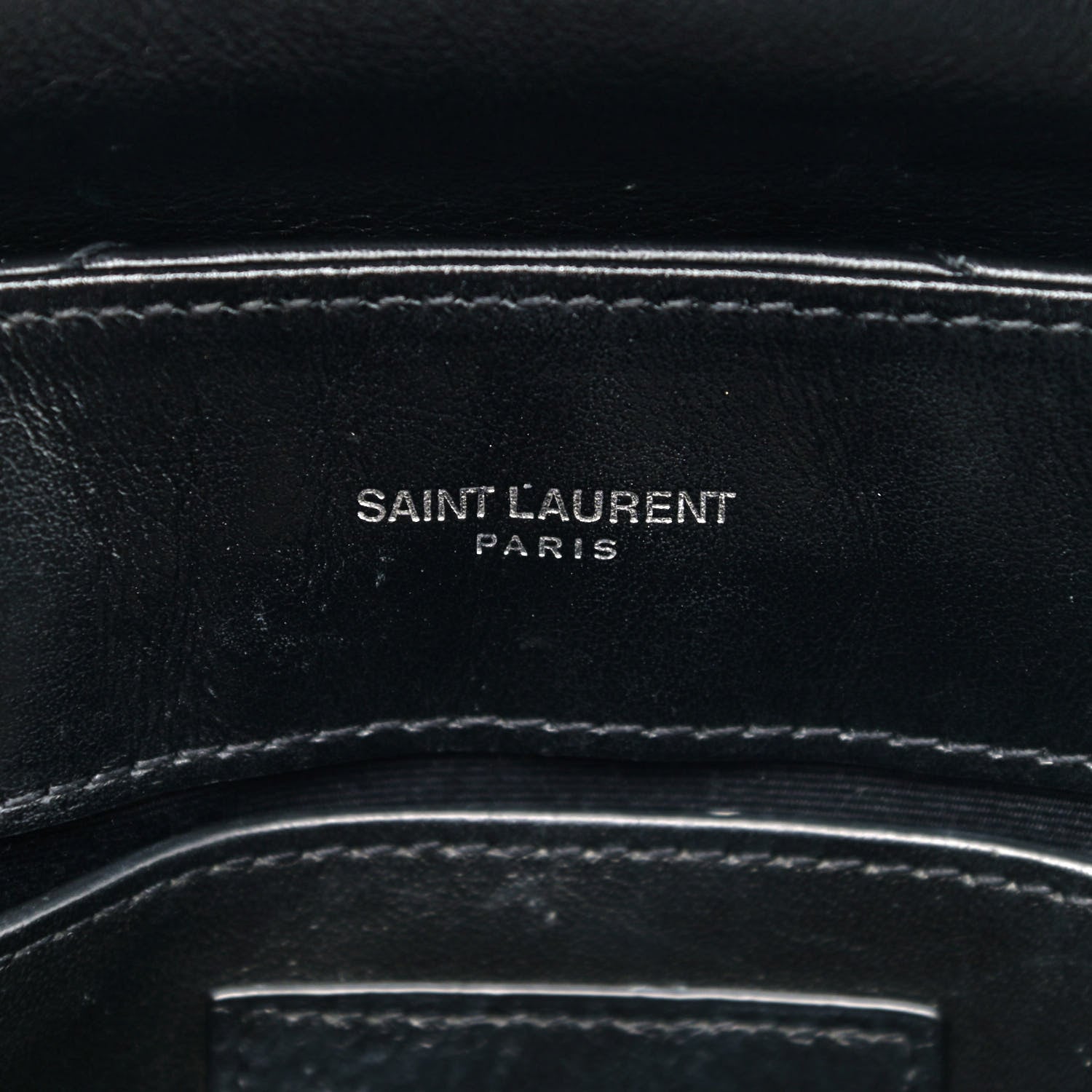 Saint Laurent Calfskin Y Quilted Monogram Small Loulou Chain Satchel Black 7 of 13
