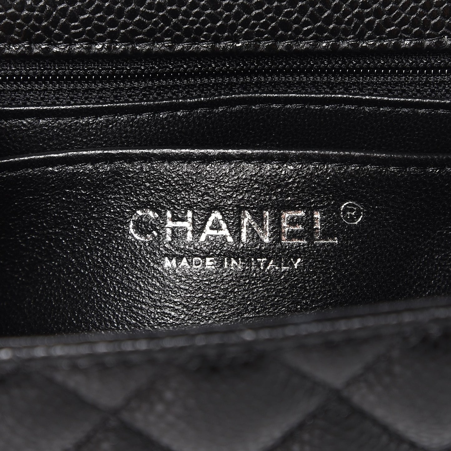 Caviar Quilted Mini Square Flap Black