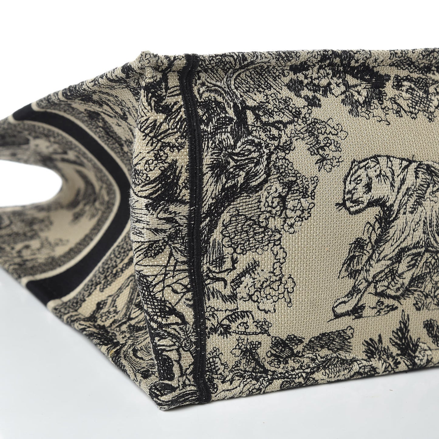 Canvas Embroidered Large Dioriviera Toile De Jouy Book Tote Black