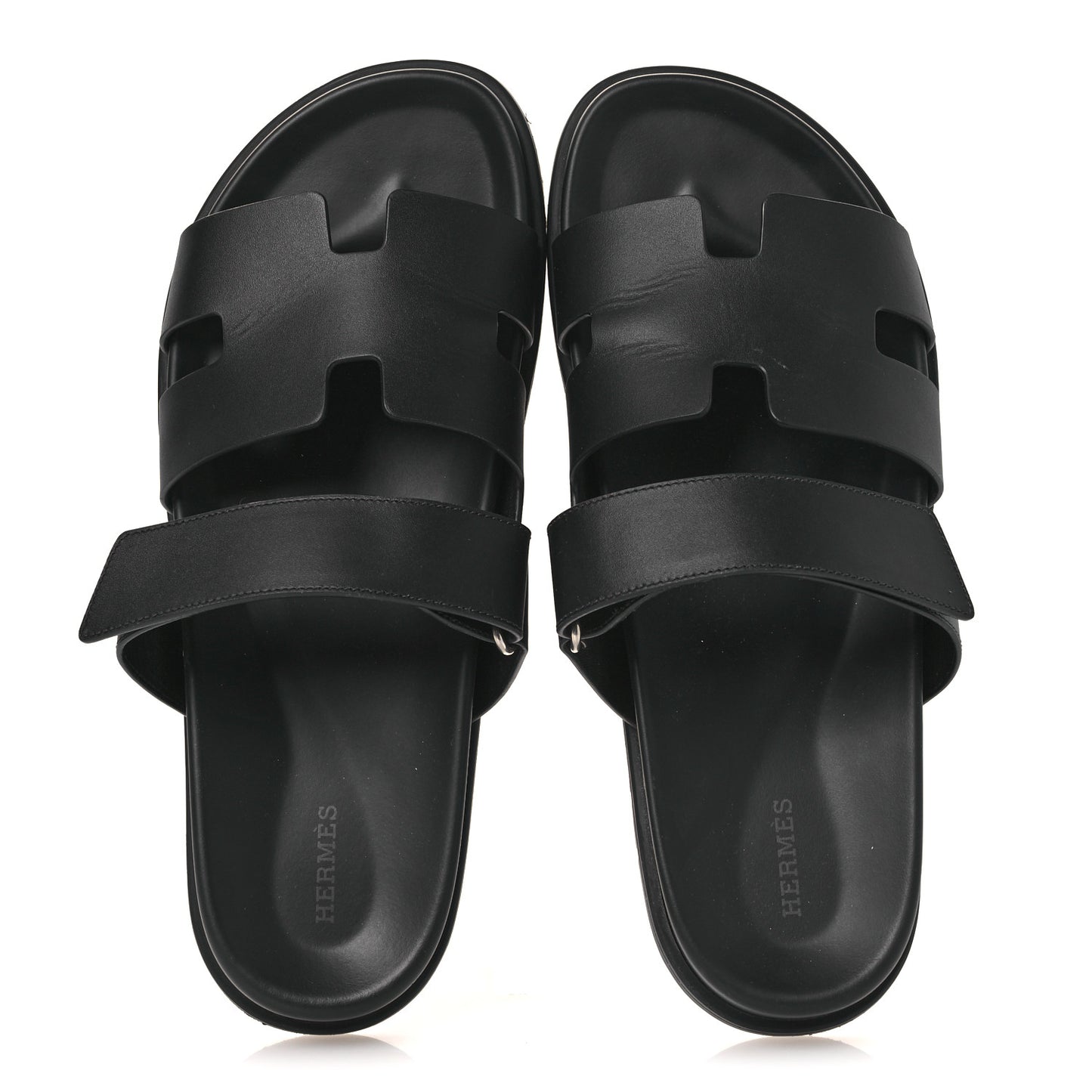 Calfskin Mens Chypre Sandals 44 Black
