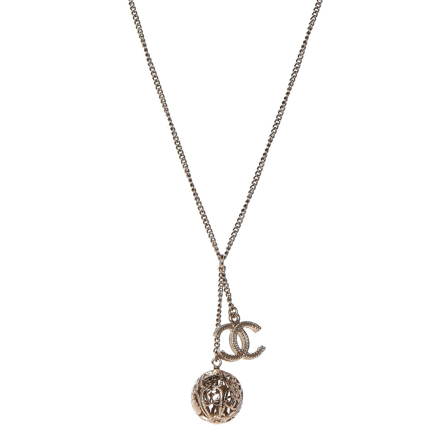 CC Pendant Necklace Gold