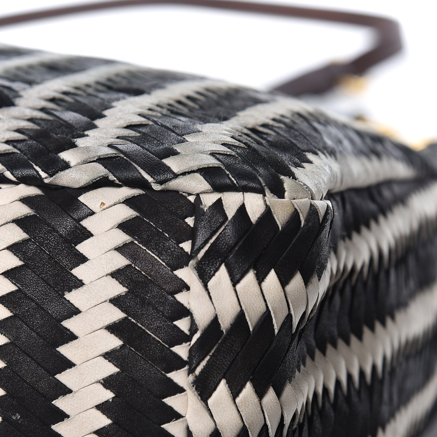 Miu Miu Nappa Intreccio Sacca Tote Cera Black 20 of 23