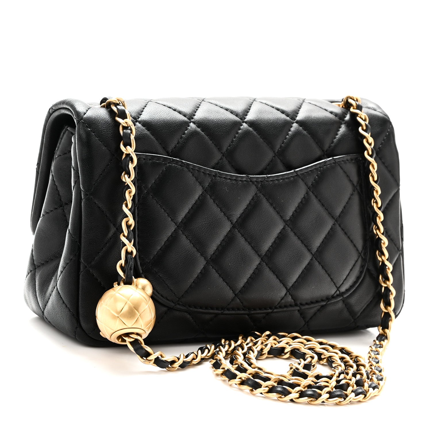 Chanel Lambskin Quilted Mini Rectangular Pearl Crush Flap Black 3 of 10