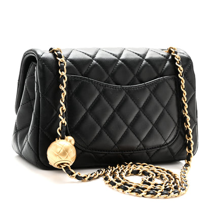 Chanel Lambskin Quilted Mini Rectangular Pearl Crush Flap Black 3 of 10